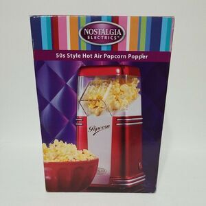 Nostalgia Electrics 50's Style Hot Air   Popcorn Popper Maker ‎ Red